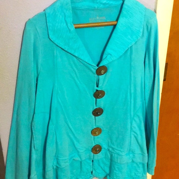 Neon Buddha turquoise jacket - Picture 1 of 4